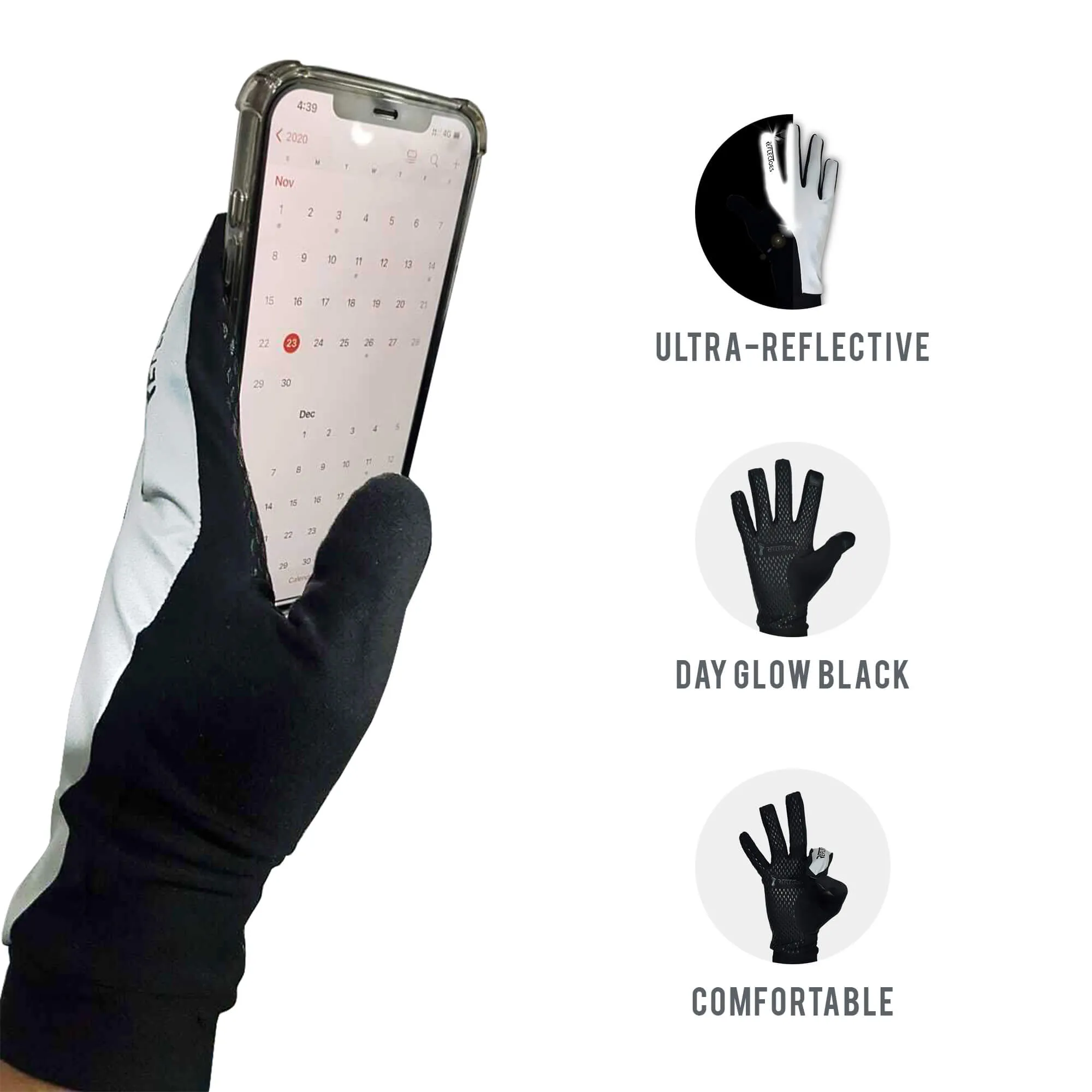 Reflectoes Reflective Running Gloves
