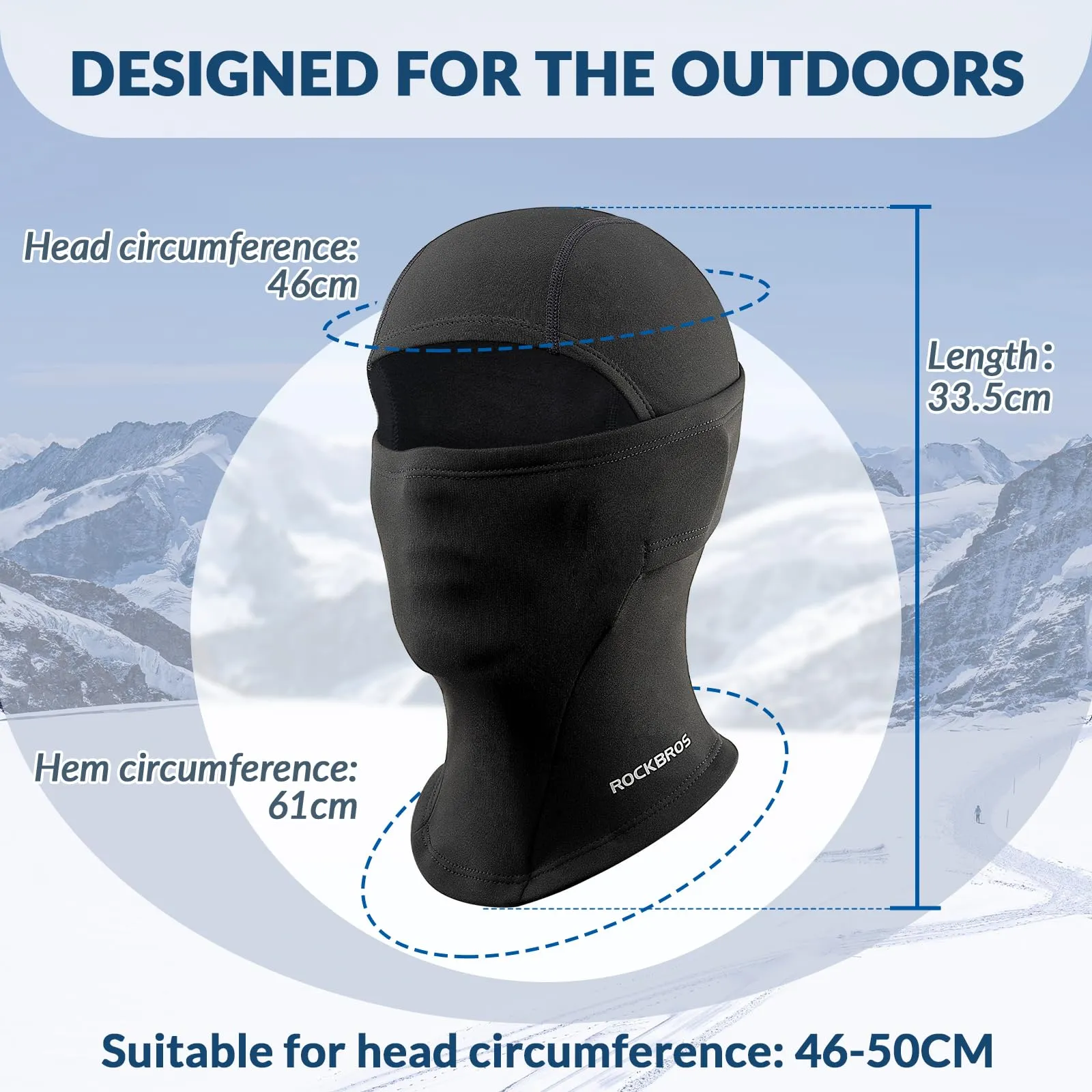 ROCKBROS Kids Thermal Windproof Breathable Balaclava for Autumn Winter