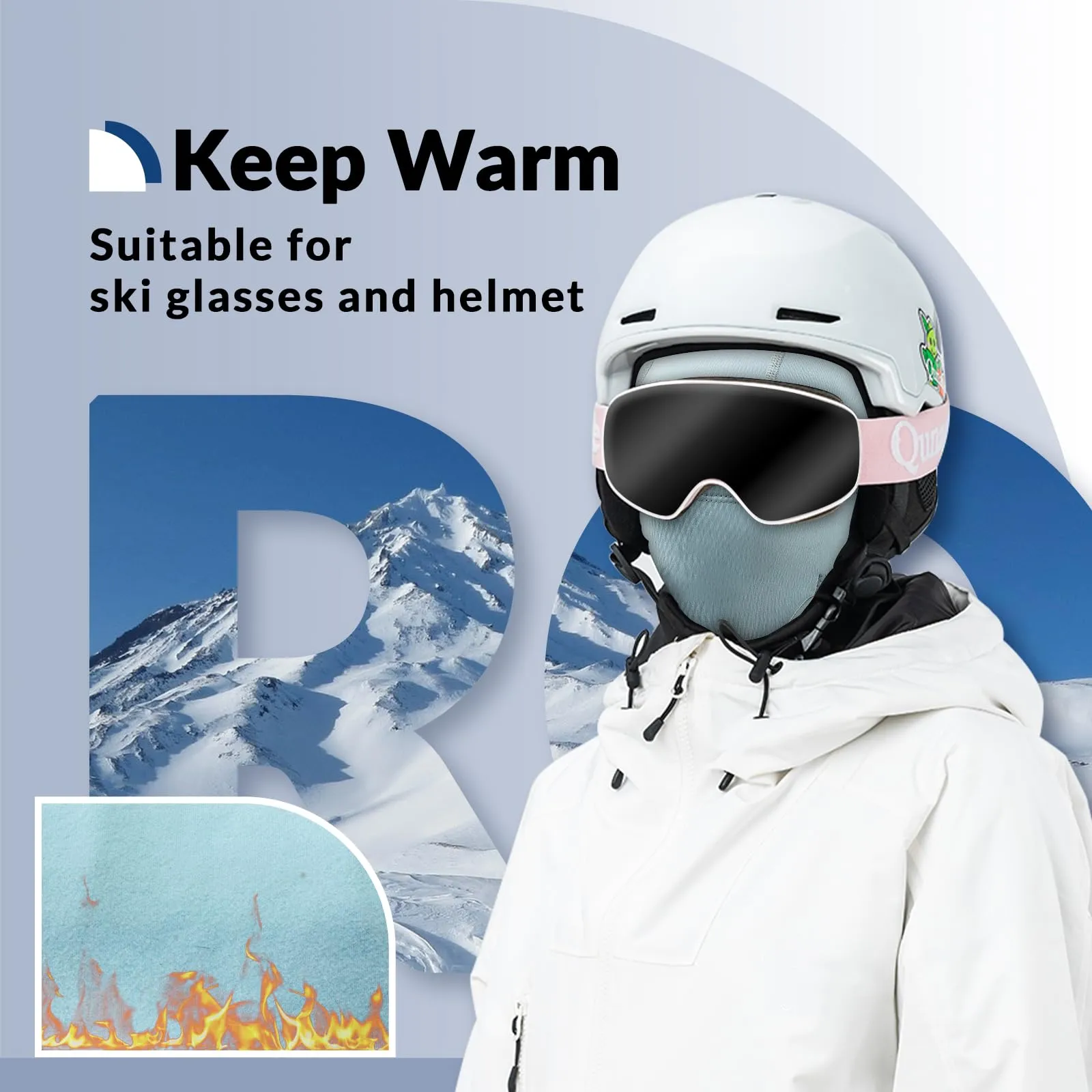 ROCKBROS Kids Thermal Windproof Breathable Balaclava for Autumn Winter