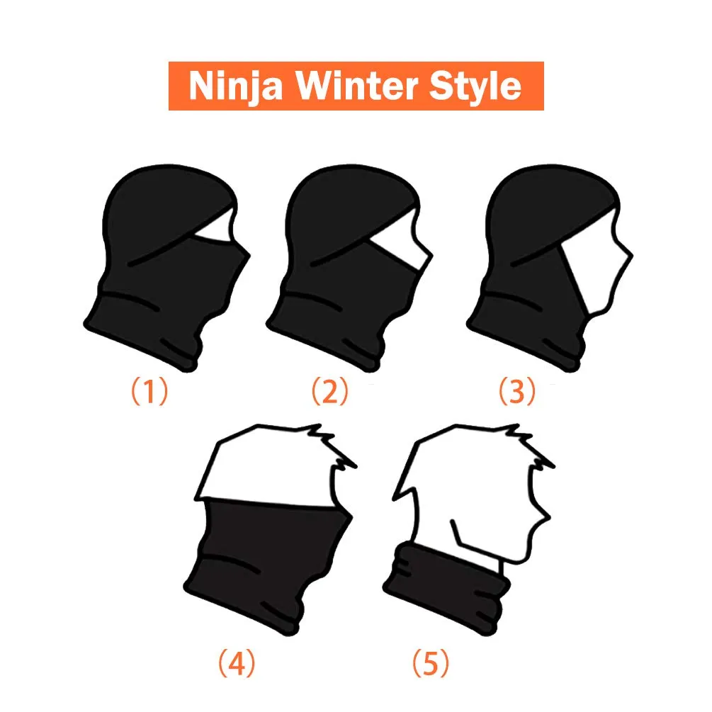 ROCKBROS Men Windproof Thermal Fleece Balaclava Ski Mask Winter Cycling  Motorcycle Gear