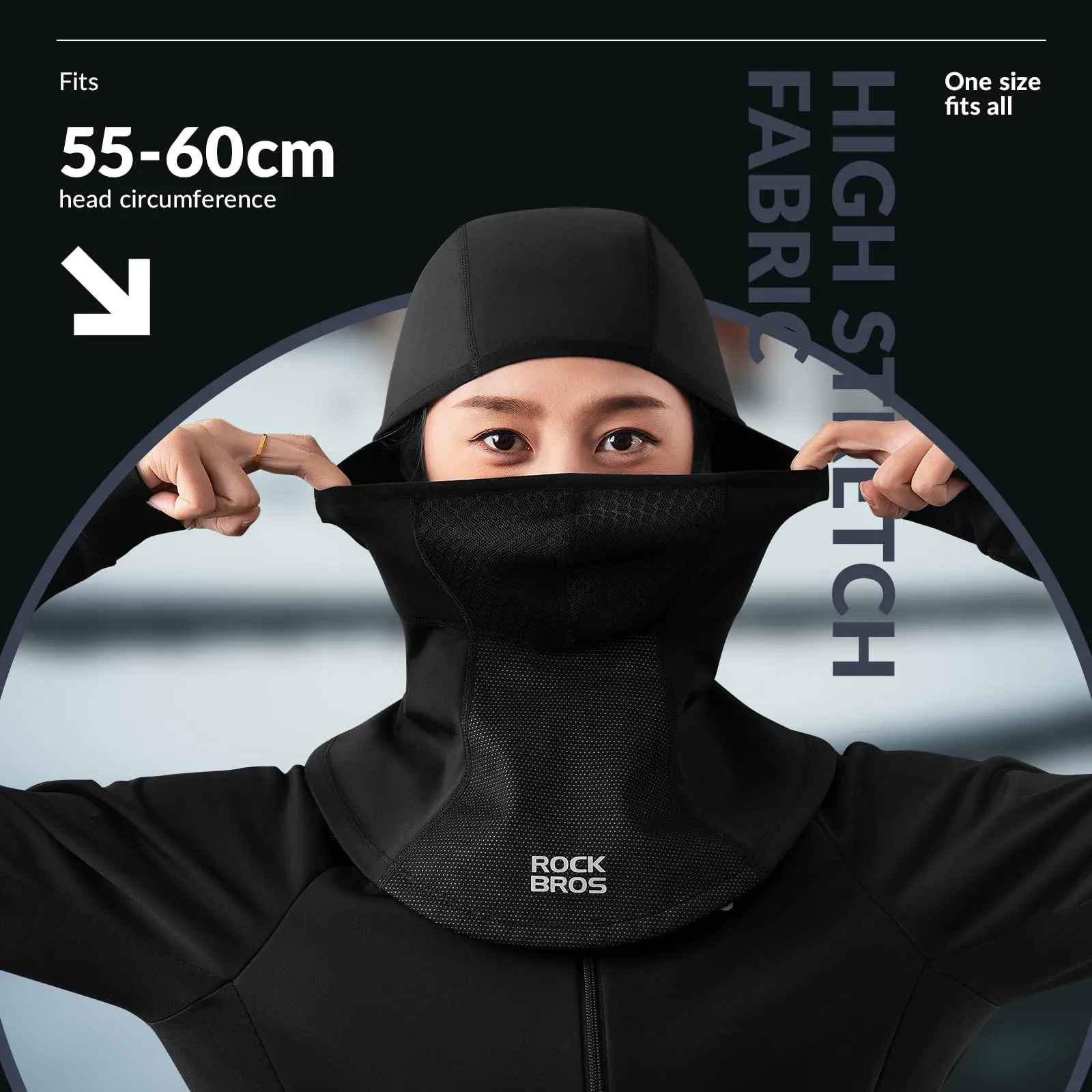 ROCKBROS Winter Breathable Lightweight Thermal Windproof Balaclava Mask