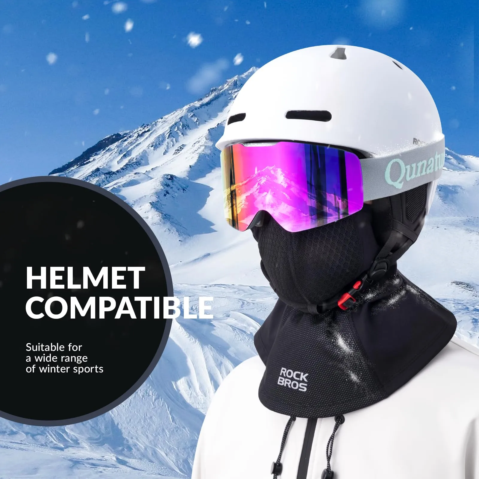 ROCKBROS Winter Breathable Lightweight Thermal Windproof Balaclava Mask