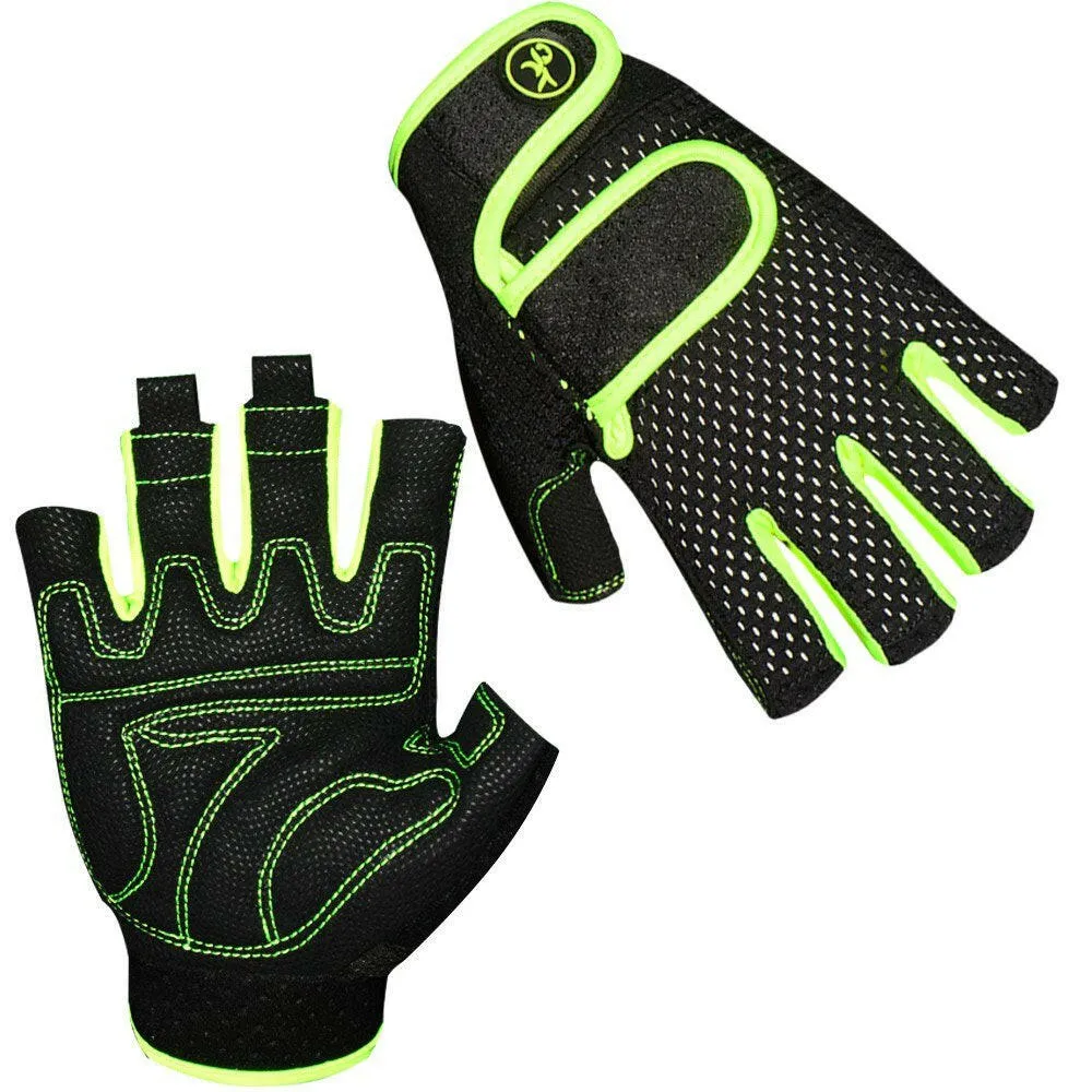 Sailing Gloves 3/4 Short Finger Cycling Mountain Bike Bicycle Gloves for Men and Women Fishing Kayaking Paddling Sailing Workout Gloves