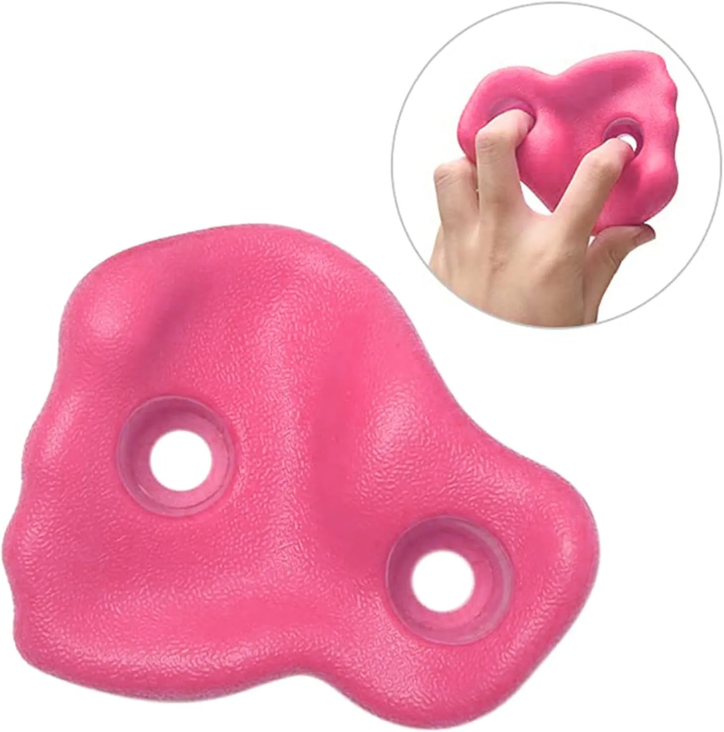 TeamSky Rock Climbing Holds,10PCS Plastic Comfortable Rock Climbing Stone Rocks Wall Stones with Screw Pad and Nut for Outdoor Indoor Climbing Frames Children Playground