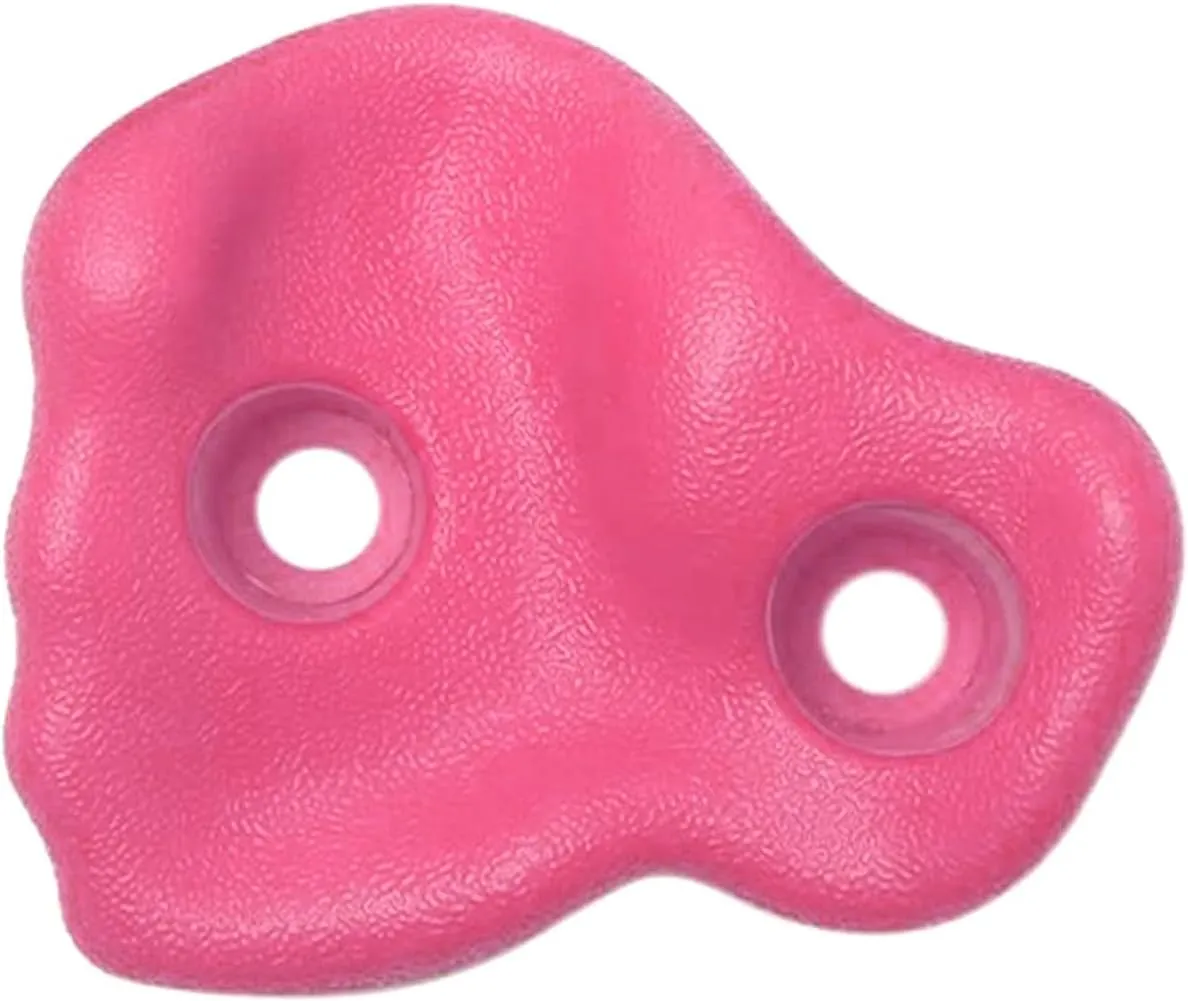 TeamSky Rock Climbing Holds,10PCS Plastic Comfortable Rock Climbing Stone Rocks Wall Stones with Screw Pad and Nut for Outdoor Indoor Climbing Frames Children Playground