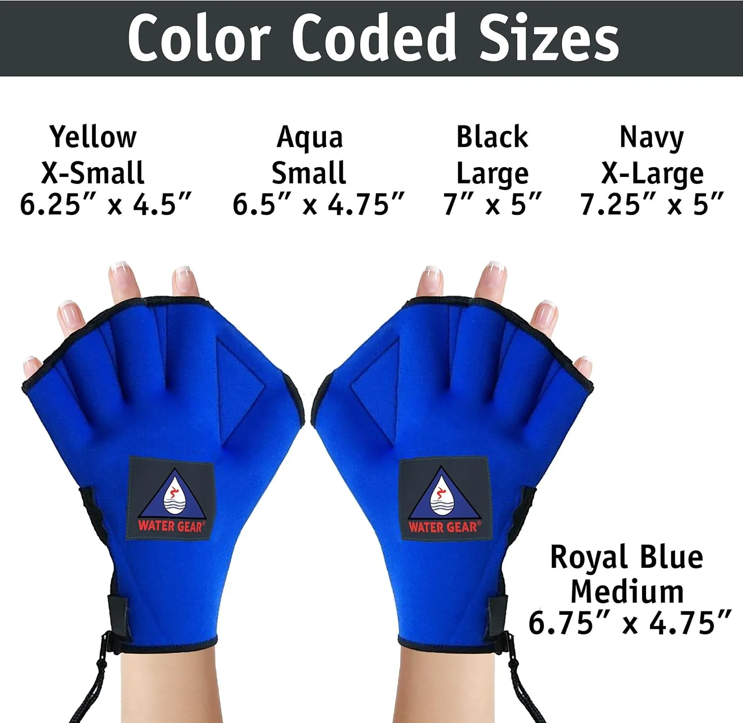 Water Gear All Neoprene Fingerless Force Gloves - 50% More Resistance