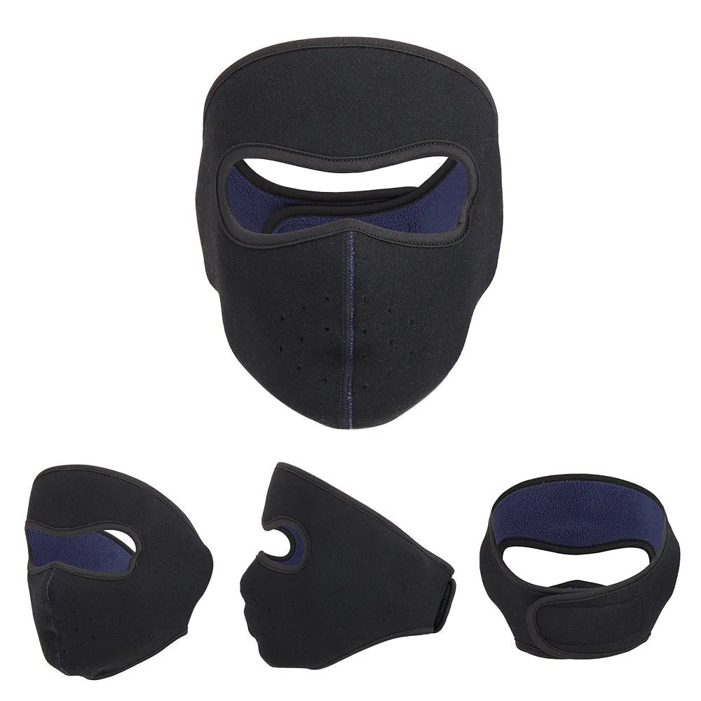 Winter Fleece Bandana Thermal Full Face Mask Adjustable Helmet Liner