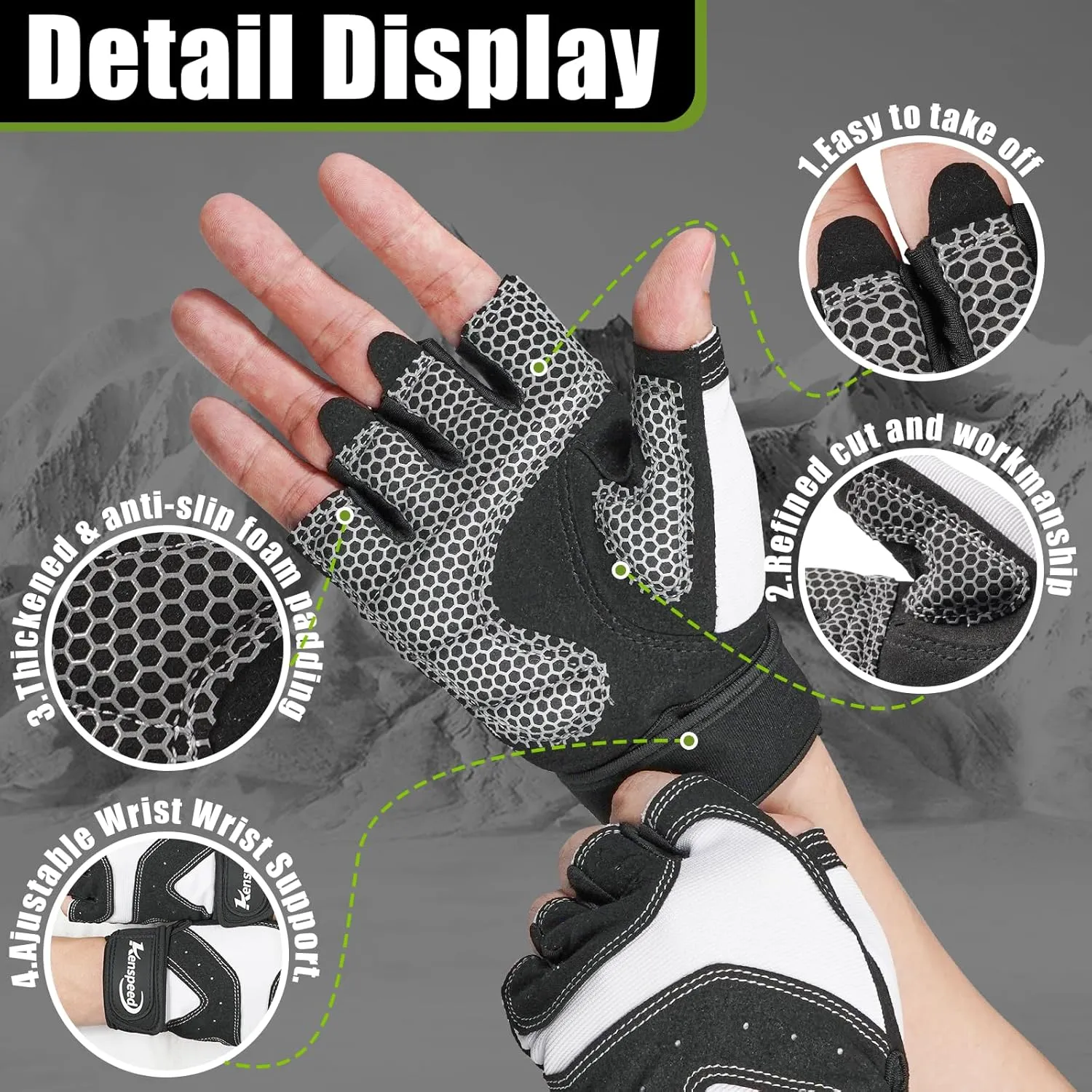 Workout Gloves Gym Gloves for Men and Women Weight Lifting Gloves with Wrist Support Full Palm Protection Breathable for Trainning, Cycling, Pull-ups, Rowing, Climbing