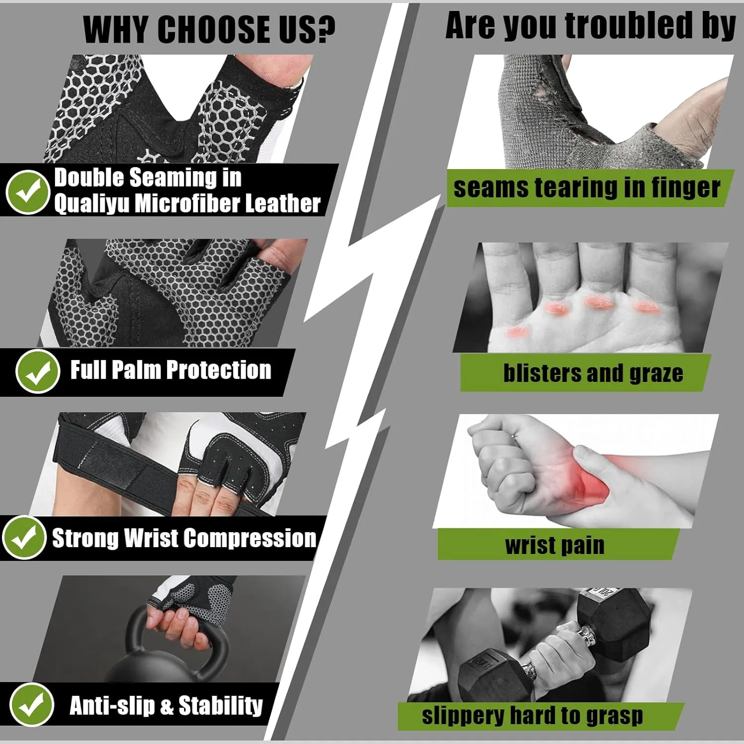 Workout Gloves Gym Gloves for Men and Women Weight Lifting Gloves with Wrist Support Full Palm Protection Breathable for Trainning, Cycling, Pull-ups, Rowing, Climbing