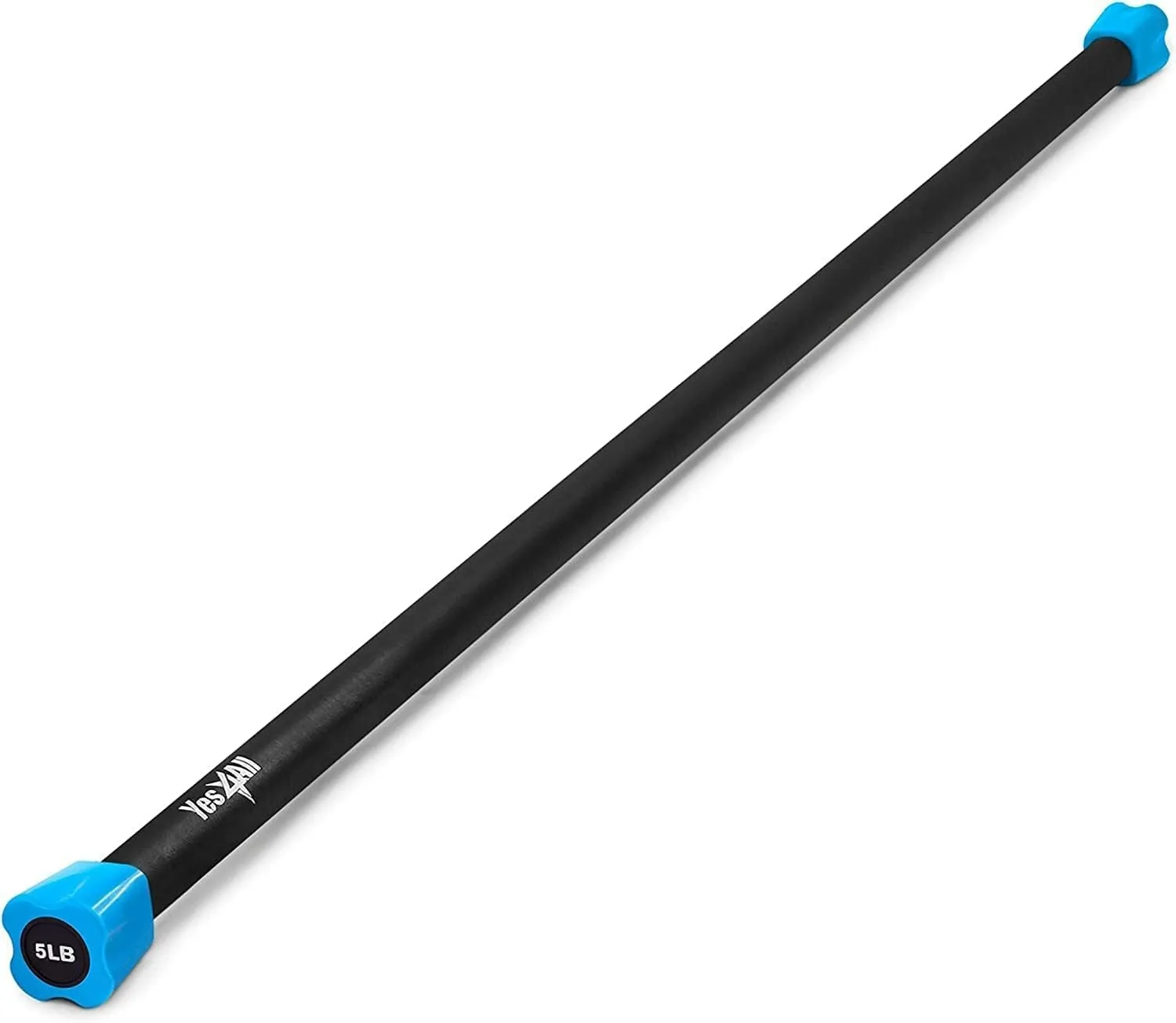 Yes4All Total Body Workout Weighted Bar, Resistance Band Bar, Racks for Strength Training, Exercise Bar for Yoga in Home and Gym - Single/Combo